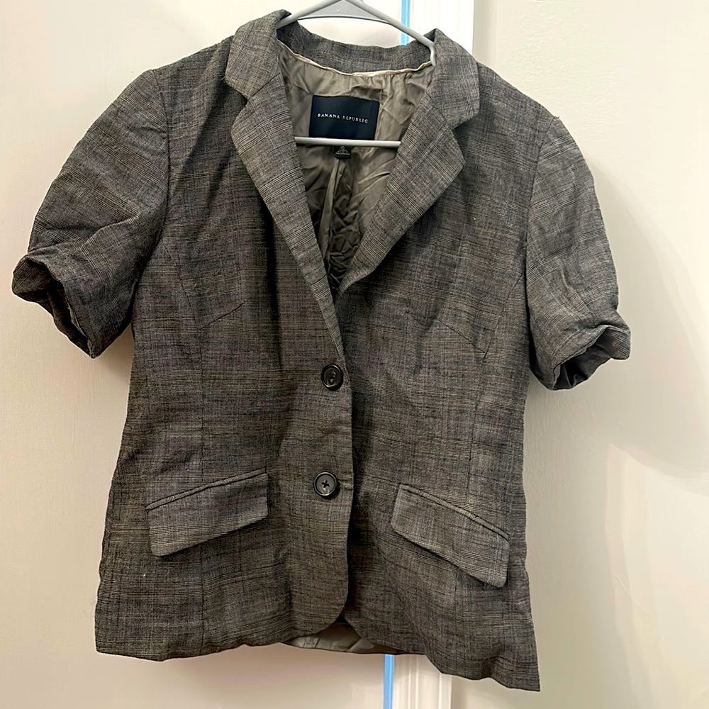 Banana Republic Puff Short Sleeve & Peplum Blazer - Size 10.